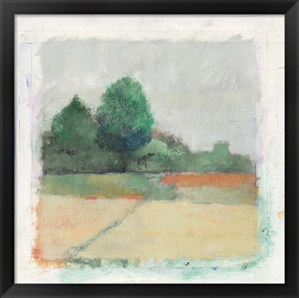 Framed Path Through the Field - Green Print