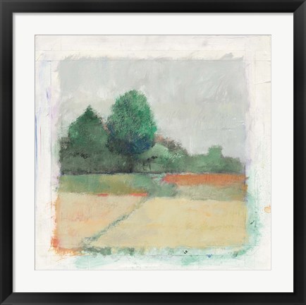 Framed Path Through the Field - Green Print