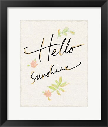 Framed Hello Sunshine Print