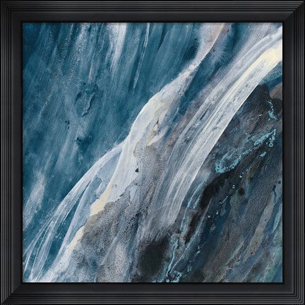 Framed Splash Indigo Print