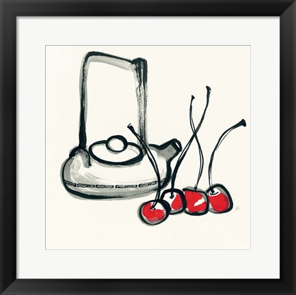 Framed Tea and Cherries Print