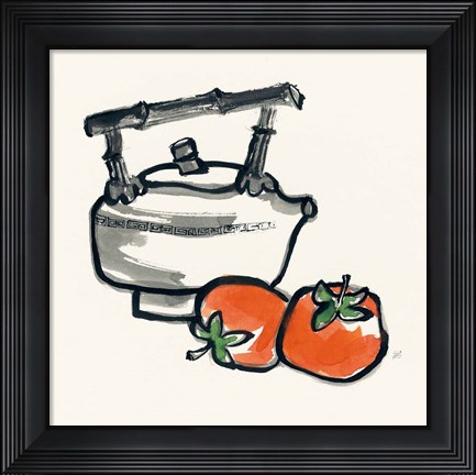 Framed Tea and Persimmons Print