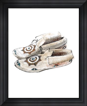 Framed Indian Moccasins Print
