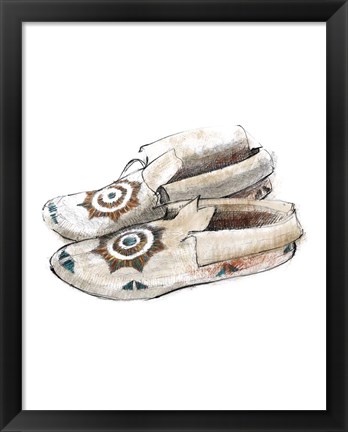 Framed Indian Moccasins Print