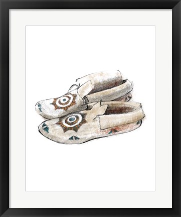 Framed Indian Moccasins Print