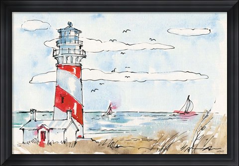 Framed Coastal Life I Print