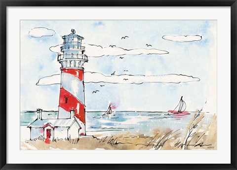 Framed Coastal Life I Print