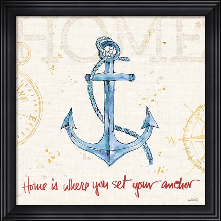 Framed Coastal Life V Print