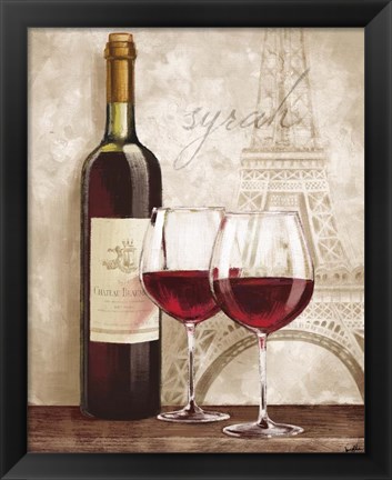 Framed Wine in Paris IV Print