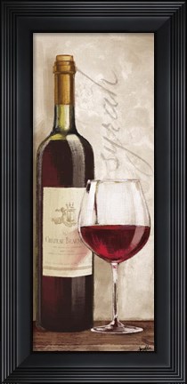 Framed Wine in Paris VI Print