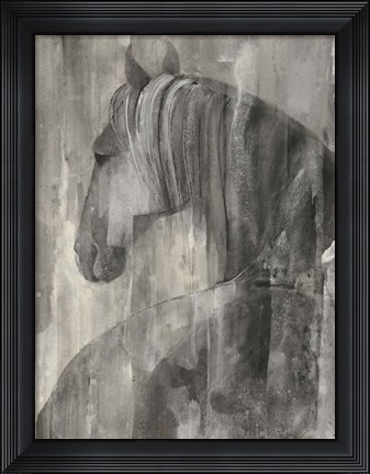 Framed Glance Greige Print