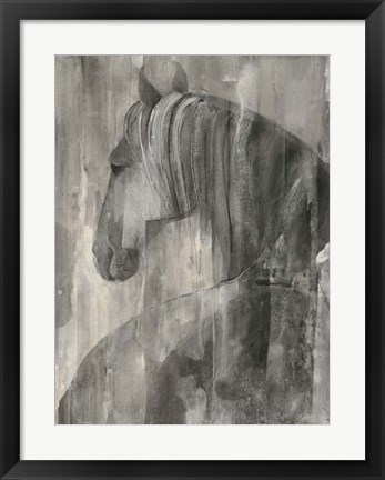 Framed Glance Greige Print