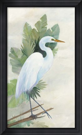 Framed Standing Egret I Print