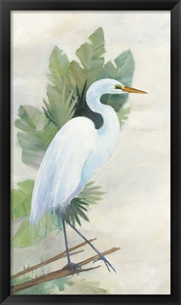 Framed Standing Egret I Print