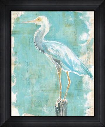 Framed Coastal Egret II Print