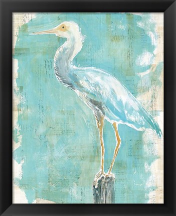 Framed Coastal Egret II Print