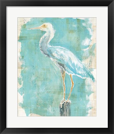 Framed Coastal Egret II Print