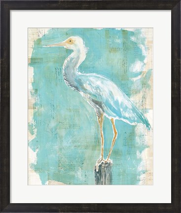 Framed Coastal Egret II Print