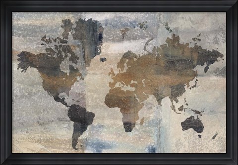 Framed Stone World Print