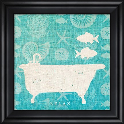 Framed Pacific Bath I Print