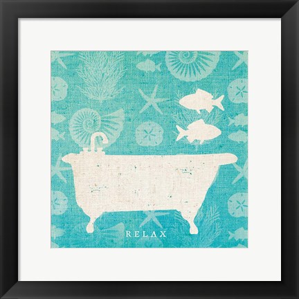 Framed Pacific Bath I Print
