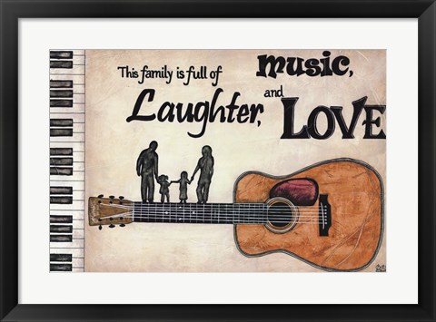 Framed Music, Laughter, Love Print