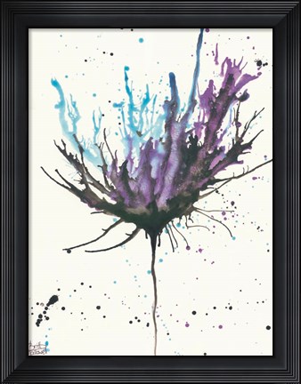 Framed Splash of Flowers II Print