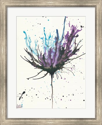 Framed Splash of Flowers II Print