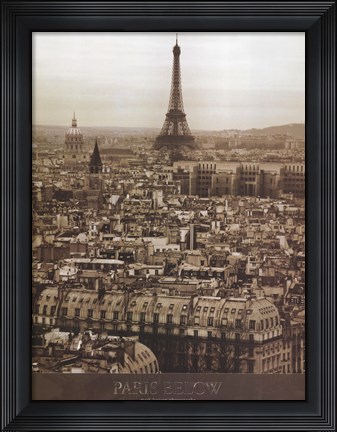 Framed Paris Below Print