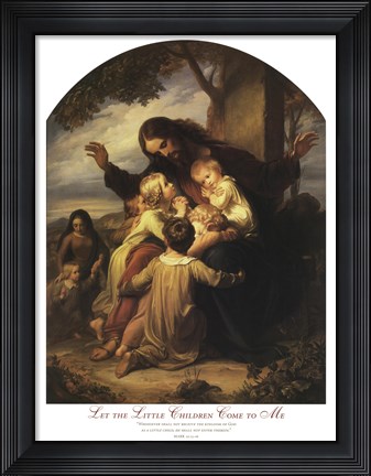 Framed Suffer The Little Children Print