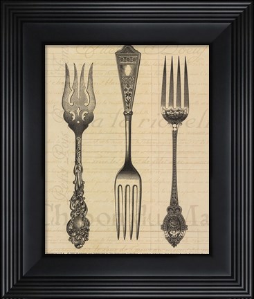 Framed French Forks Print