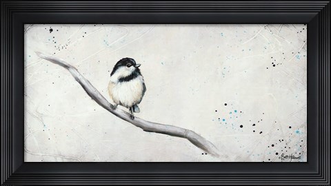 Framed Chickadee I Print