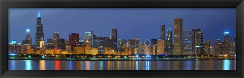 Framed Chicago Skyline Print