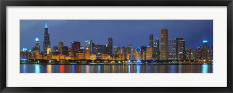 Framed Chicago Skyline Print