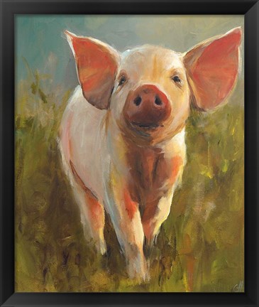 Framed Morning Pig Print