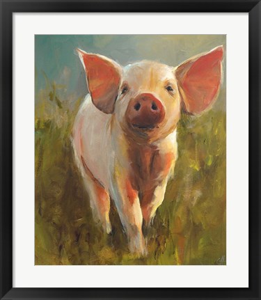 Framed Morning Pig Print