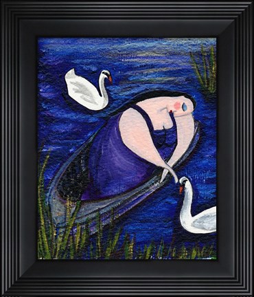 Framed Big Diva And Swans Print