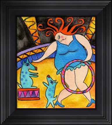 Framed Big Diva And The Circus Dogs Print