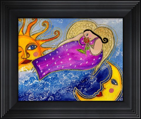 Framed Big Diva Angel Of The Sun &amp; Moon Print