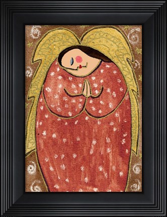 Framed Big Diva Angel Praying Print