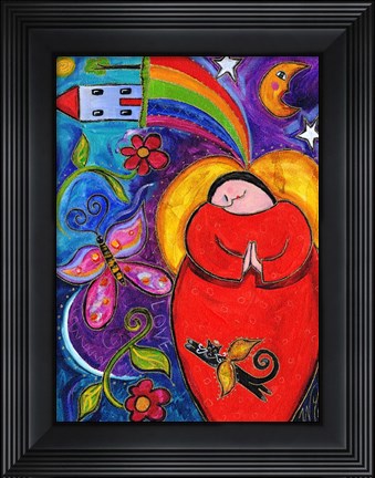 Framed Big Diva Angel Wish Print