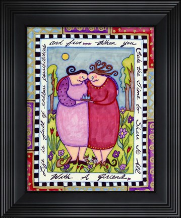 Framed Big Diva Best Friends Print