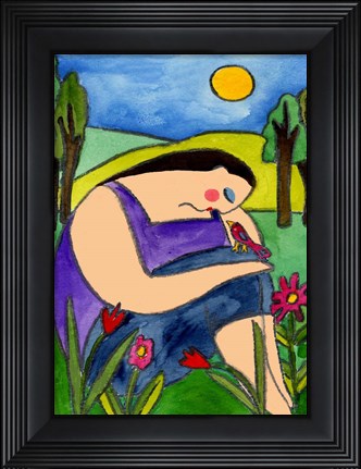 Framed Big Diva Birdy Told Me Print