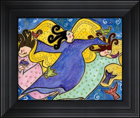 Framed Big Diva Dancing Angels Print