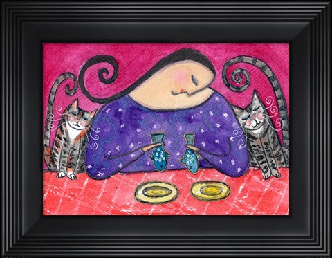 Framed Big Diva Fish For Two Print