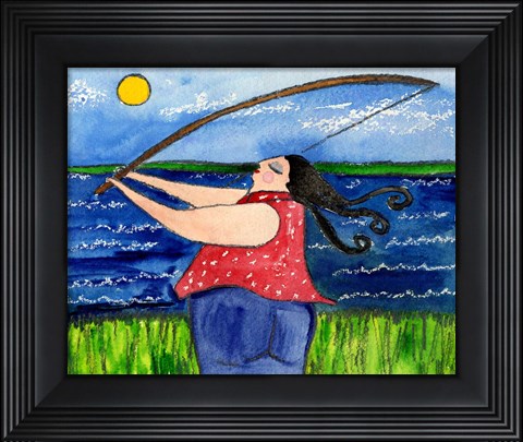 Framed Big Diva Fishing Print