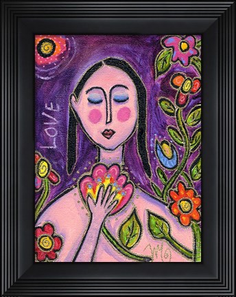 Framed Big Diva Flower Goddess Print