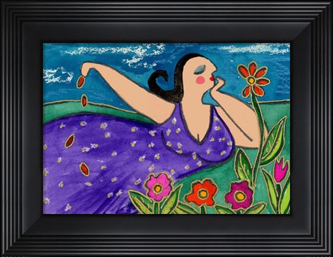 Framed Big Diva He Loves Me He Loves Me Not Print