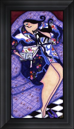 Framed Big Diva In Kimono With Kitty Print