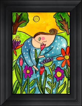 Framed Big Diva In The Garden Print